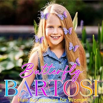 Amazon | BARTOSI バタフライヘアクリップ パープル バタフライ ヘア