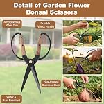 2Pack Ensemble de feuilles de taille de jardin : Ultra Écarlate SK5 Feuilles de jardinage de lames & Ciseaux de jardin de précision, Poignée ergonomique en noyer de bois,Parfait pour plante,Bonsai,Shrub,floral,Branche