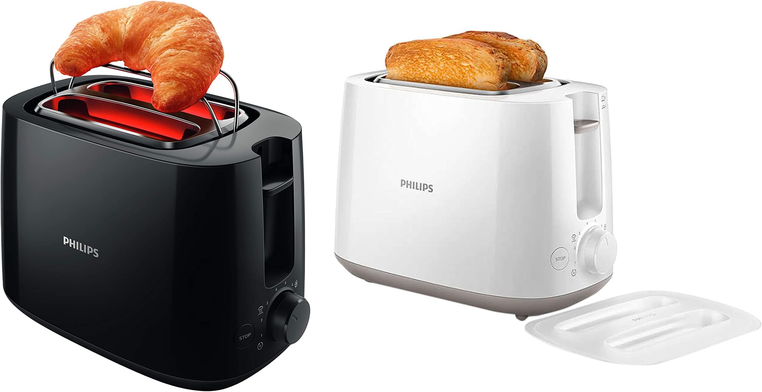 Hd2582/00, Hd2583/90 830W, 600W 2-Slice Pop-Up Toaster with 2 In 1 Toaster And Grill