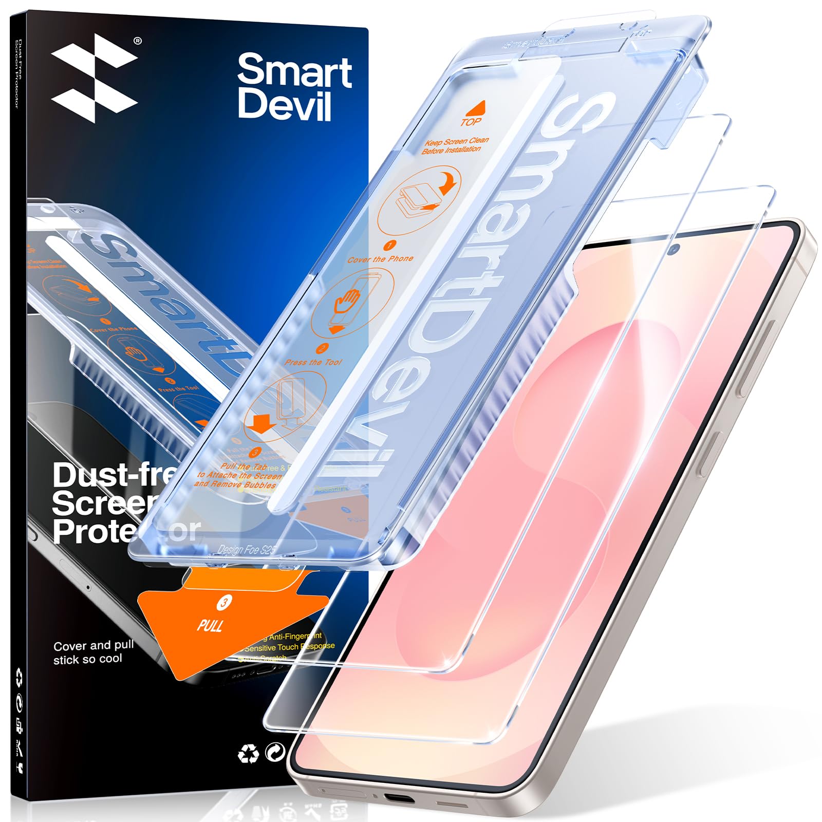Amazon | 【指紋認証対応】SmartDevil Galaxy S25/S24用ガラスフィルム