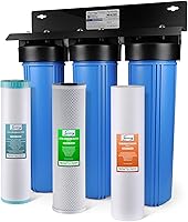 iSpring Whole House Water Filter System, Reduces Iron, Manganese, Chlorine, Sediment, Taste, and Odor, 3-Stage Iron...