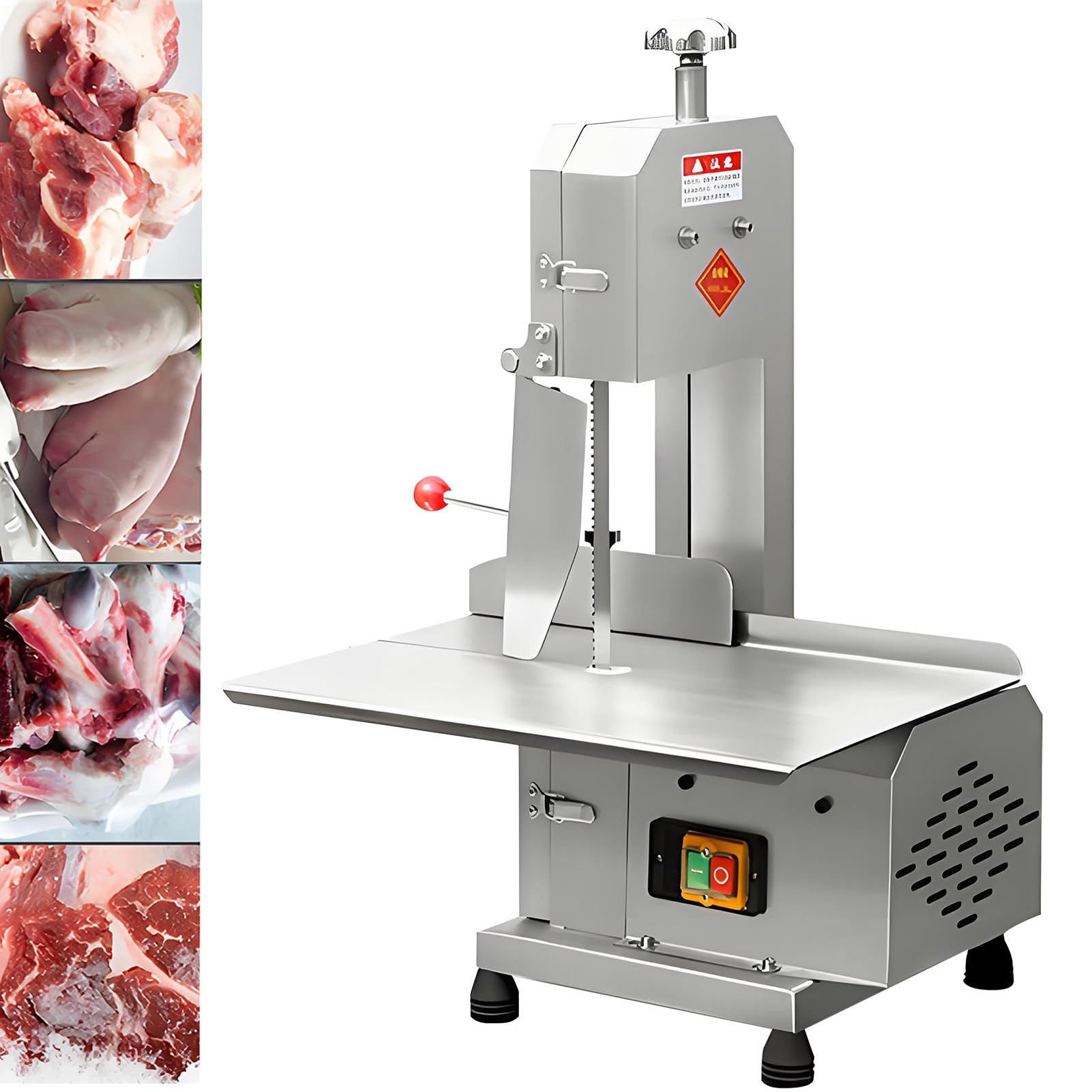 FHRKA Electric Bone Sawelectric Bone Saw,Electric Saw Machine Bone Meat with Blades,750W Pure Copper Motor,Saw Blade Length 1260mm