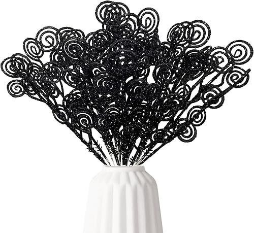 ZYP 30 piezas de palitos rizados en forma de caramelo, ramas en aerosol con purpurina, tallos de árbol de Navidad de 13.4 pulgadas, adornos para disponible en Yaxa Costa Rica