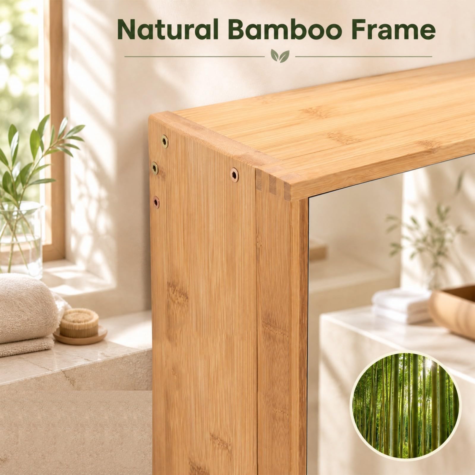 LIFEZEAL Mueble de Baño con Espejo y Estantes Ajustables | Gabinete Colgante de Pared, Puerta con Espejo, Ahorra Espacio, Ideal para Inodoro o Lavabo