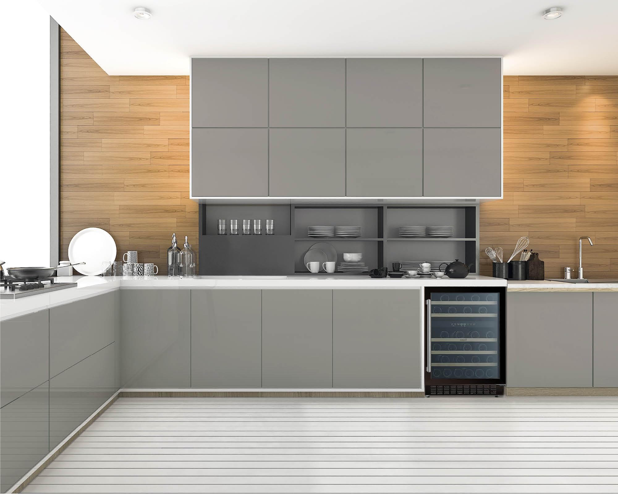 Cata Vinoteca VI 59082 BK No Frost Capacidad 46 Botellas Control Electrónico de Temperatura Panel Touch Control Digital Luz Interior LED Puerta Reversible Ventilación Interna Ancho 59,5 cm Color Negro