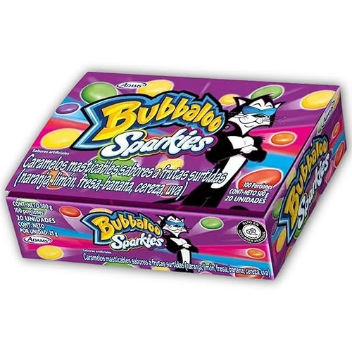 Miniatura 2 de DECA EXPERTS - BUBBALOO SPARKIES caramelos masticables - Caja por 20 unidades - 17.64 oz - 17.6 Onzas - sabores surtidos. Caramelos masticables