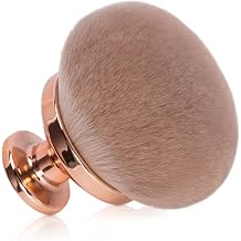 Blend & Blur Extra Large Body Makeup Brush for Self Tanner,Leg Makeup & Bronzer Self Tan Applicator, 90mm Wide Round Head Kabuki Brush For Application with Drawstring Bag Rose Gold