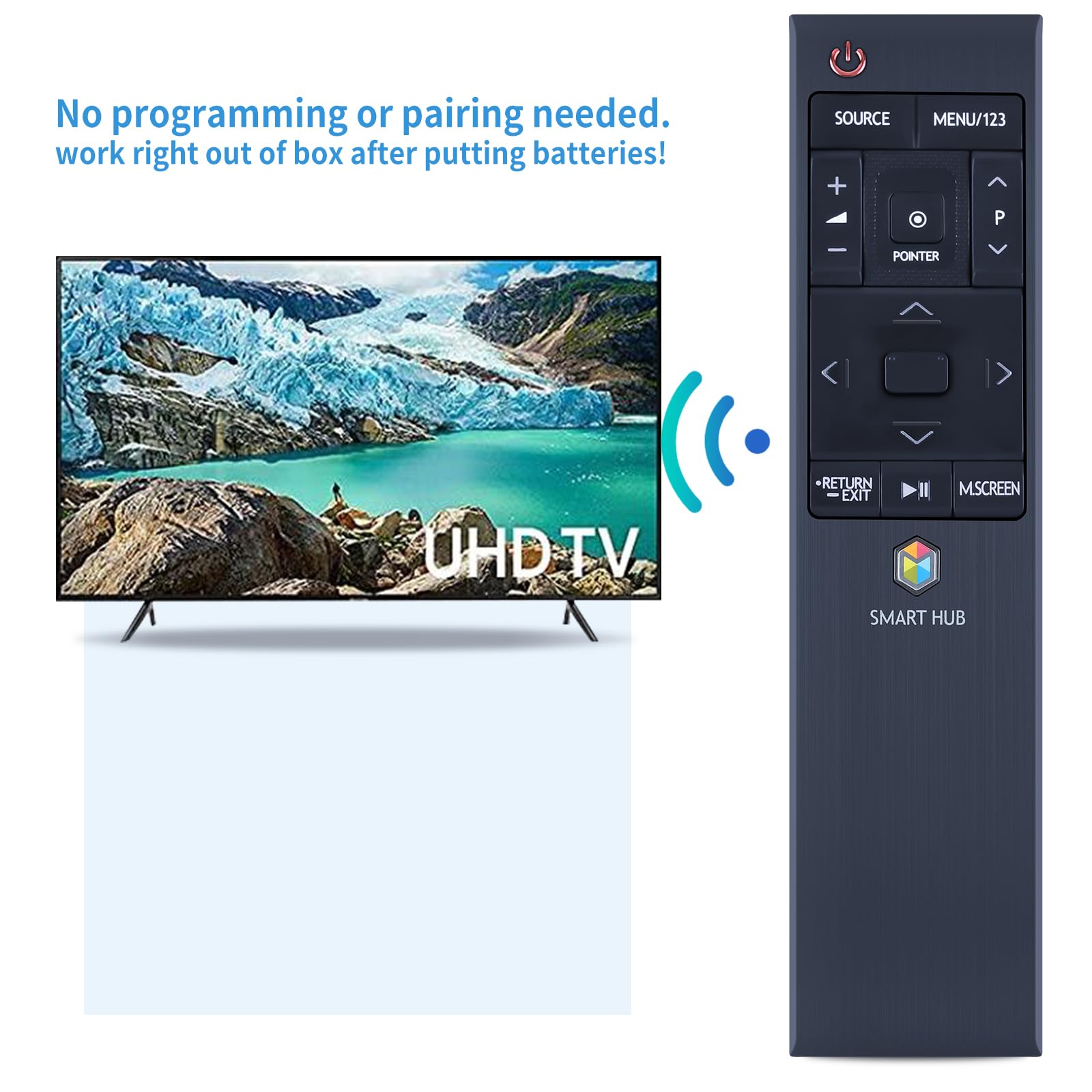 Télécommande vocale BN59-01220D de rechange pour Samsung Smart HUB TV 01220G 01220B
