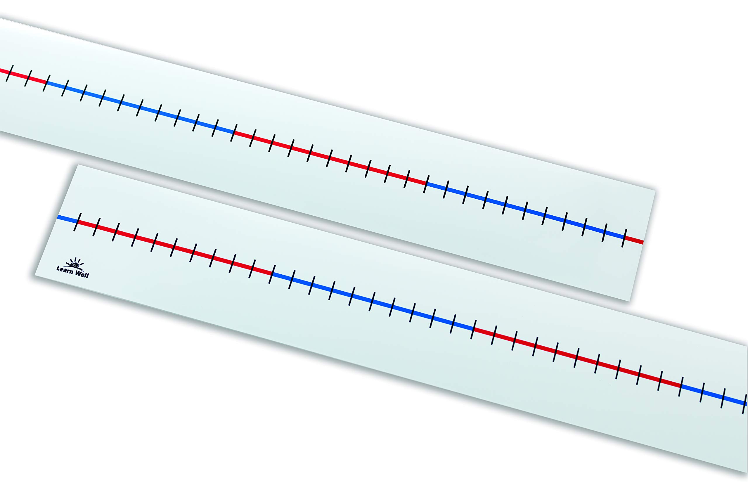 Learn Well T722 Blank Table Top Number Lines-100 Spaces (Box of 5), Purple|White