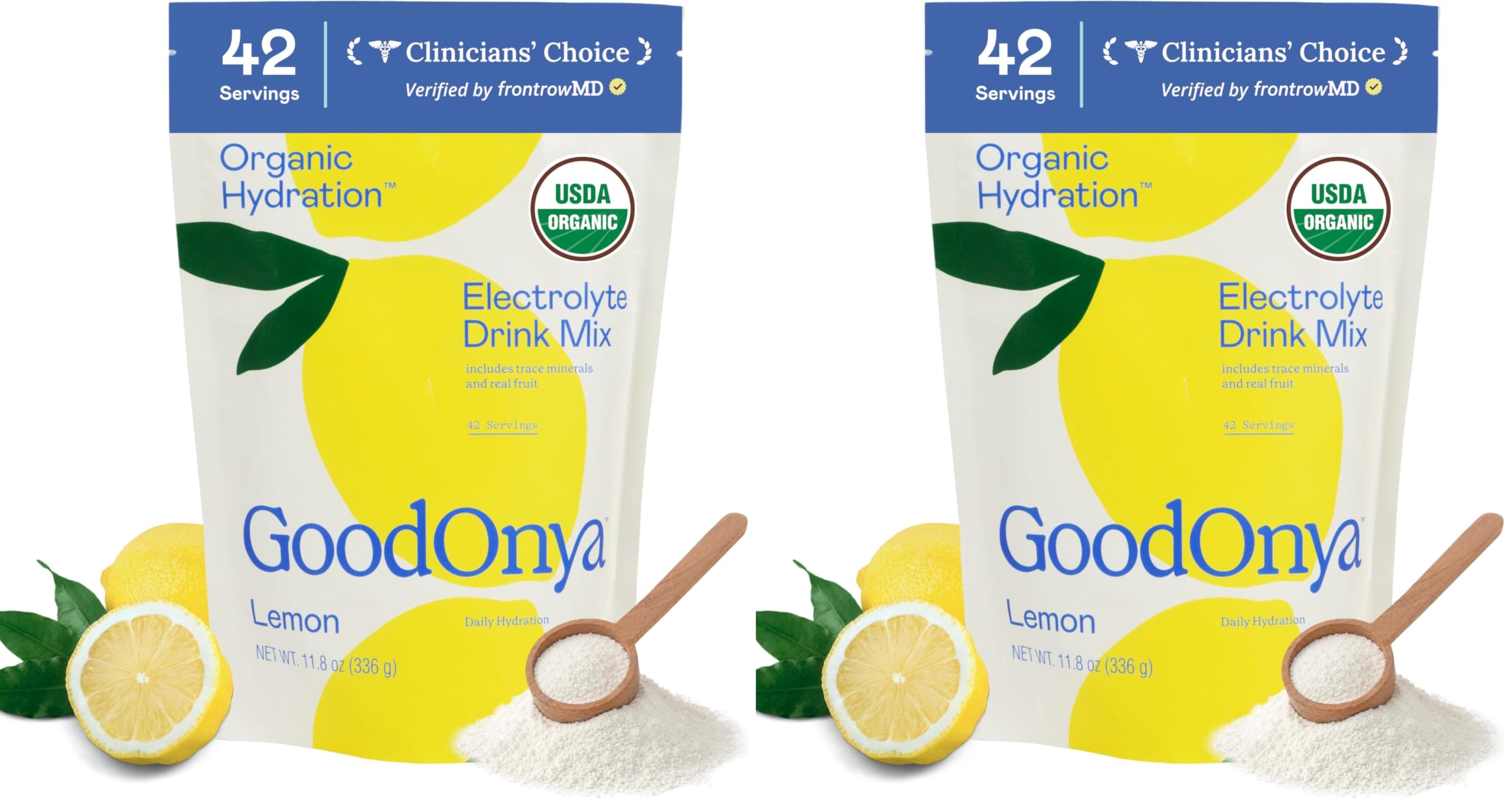 GoodOnya Organic Hydration Electrolyte Drink Mix, Certified Organic Hydration Powder, Non-GMO, Biochecked Glyphosate Free, Low Sugar, Lemonade Flavor, No Artificial Flavors, 20 Servings — Amazon image 11