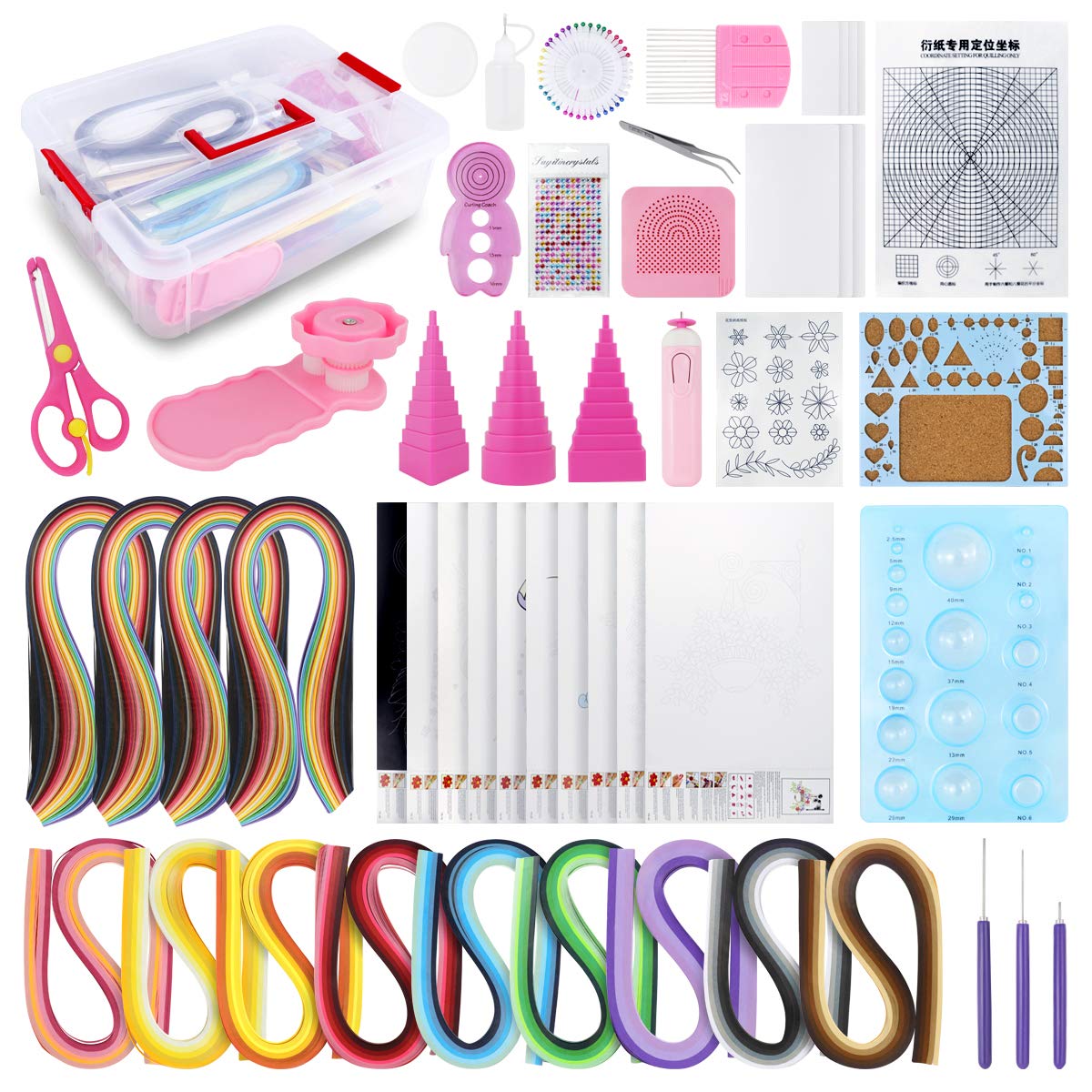 Buy 46Pcs Paper Quilling Kit with 1800 Paper Strips, DIY Quilling Art