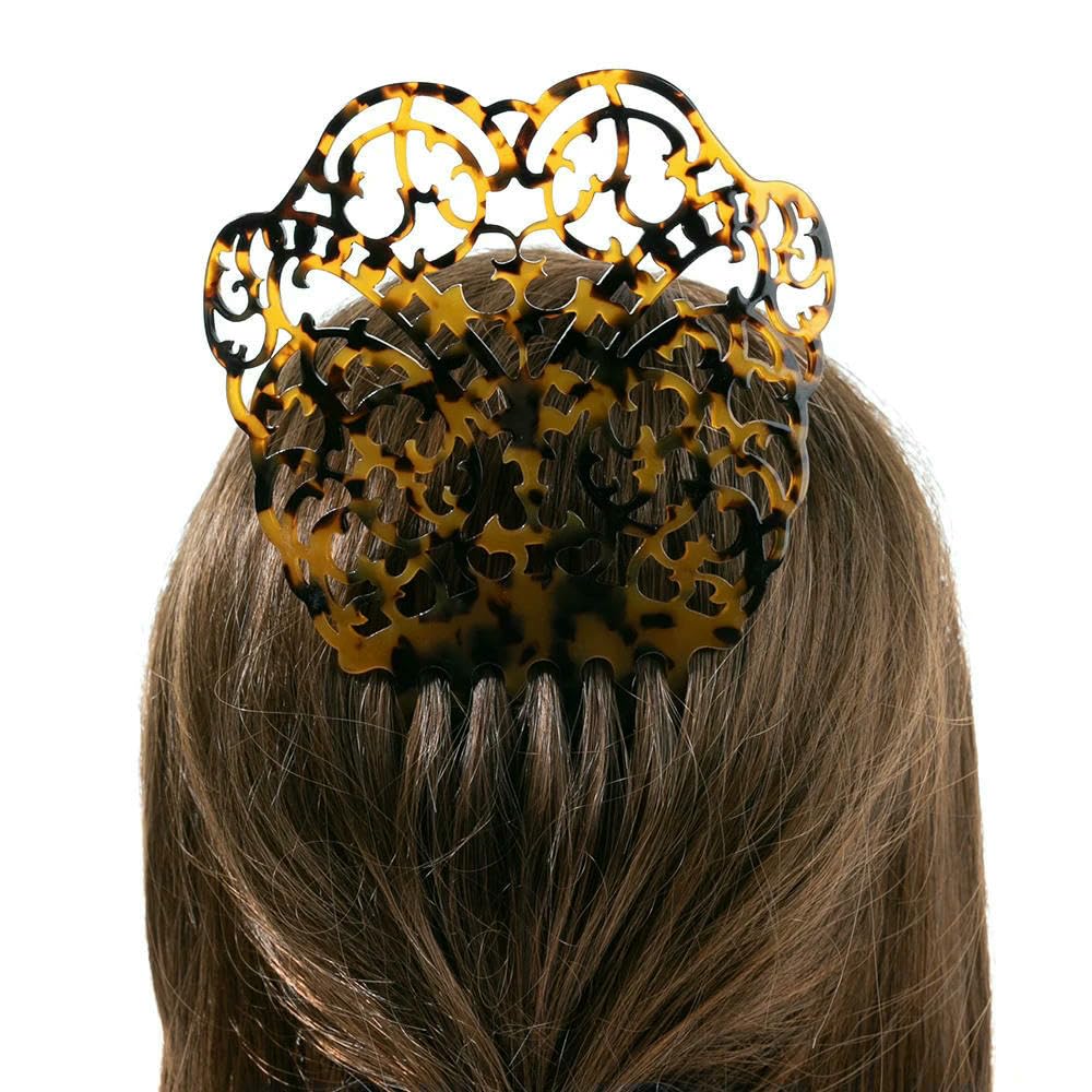 ZBDP - Peines para el cabello, accesorios para el cabello de acetato colorido, concha de tortuga sintética, pinzas para el pelo, para bailarinas de flamenco, tocados