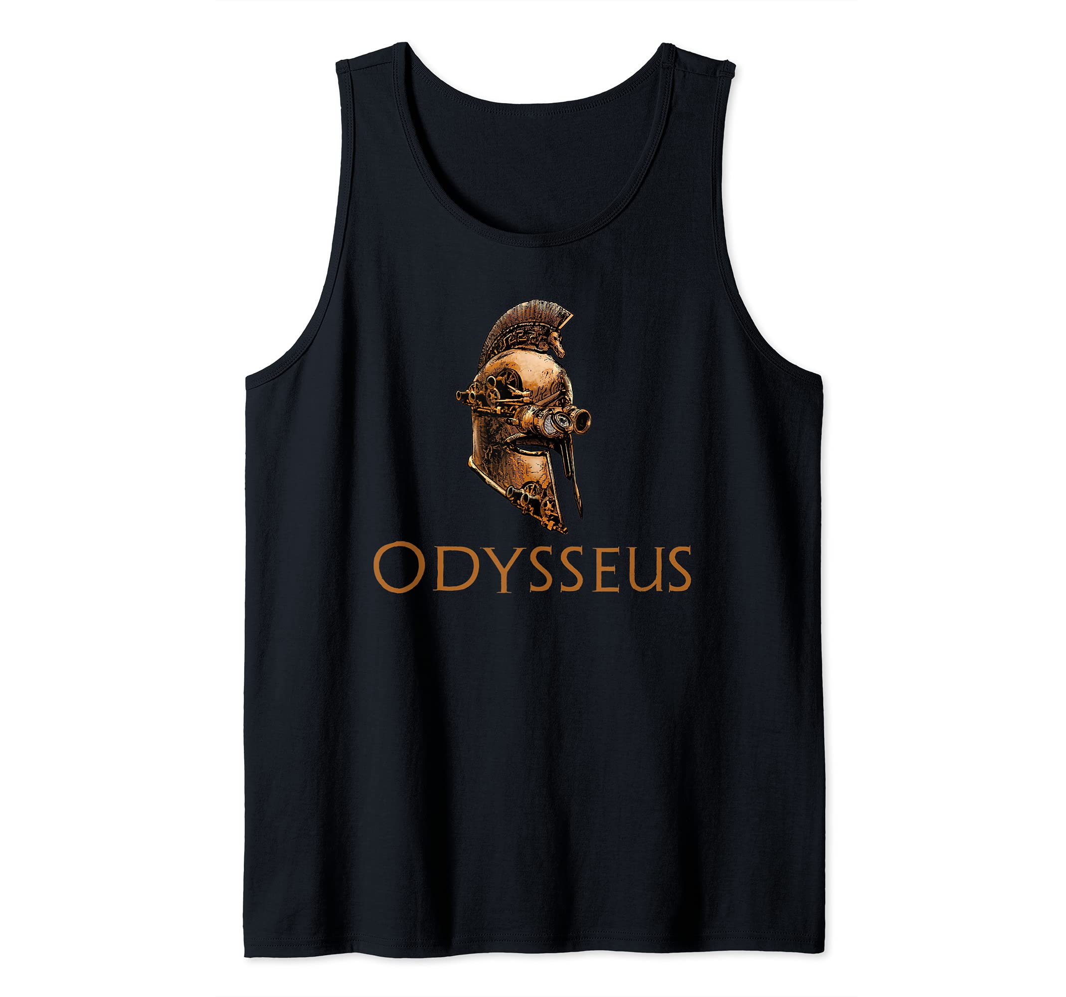Odysseus - Steampunk Ancient Greek Helmet - Trojan War Tank Top, Black