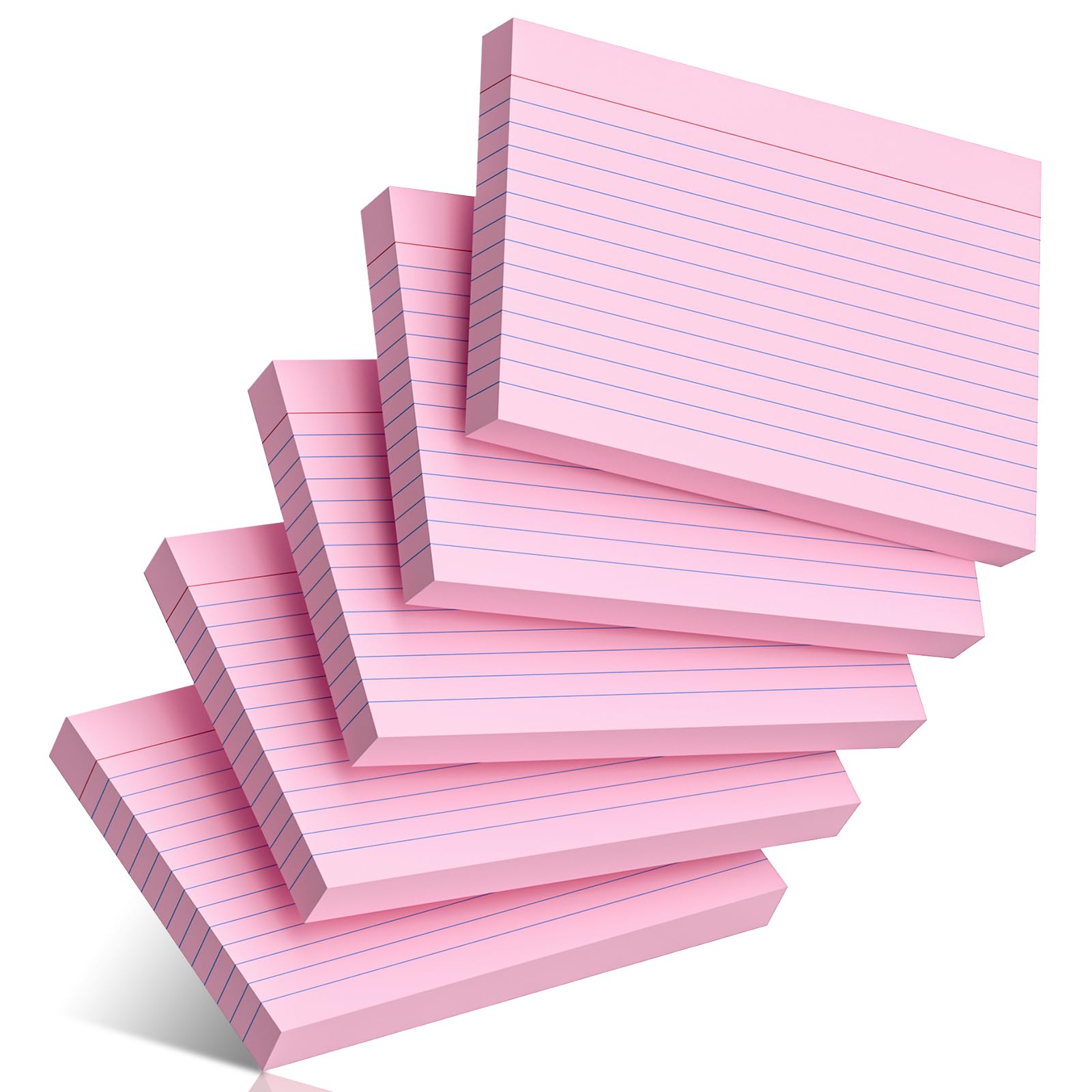 200 Pcs Index Cards 4 x 6 Inch Ruled Pink Index Cards, College Ruled Flash Cards for School, College, Office and Home Organization, Durable Study To