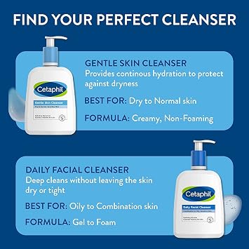 Cetaphil Hypoallergenic Gentle Skin Cleanser, Dry to Normal Sensitive Skin, Paraben, Oil and Fragrance Free, 20 Fluid Ounce, 2 Count