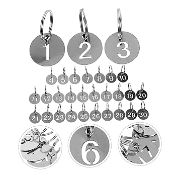 ヴィンテージ 金属ナンバープレート タグ １１枚 USA ／ルーム／ロッカー Amazon | EXCEART 30個 ステンレスナンバープレート 家の