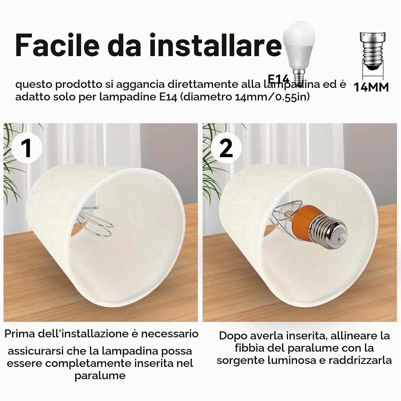 6 Pezzi Paralumi in tessuto con Clip, Clip On Lampadario Paralumi per Candela Lampadario di Cristallo, 3,5 x 5,2 x 5,5 pollici