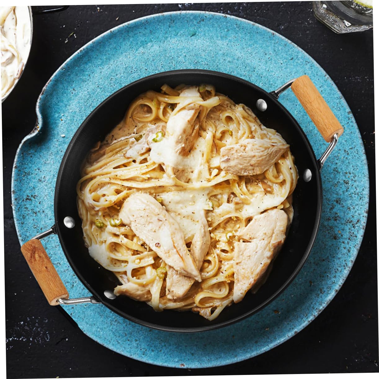 BEBEMOKO 2pcs Cooking Pot Double Wooden Handle Non-stick Hot Pot for Home Cookware for Seafood Hot and More