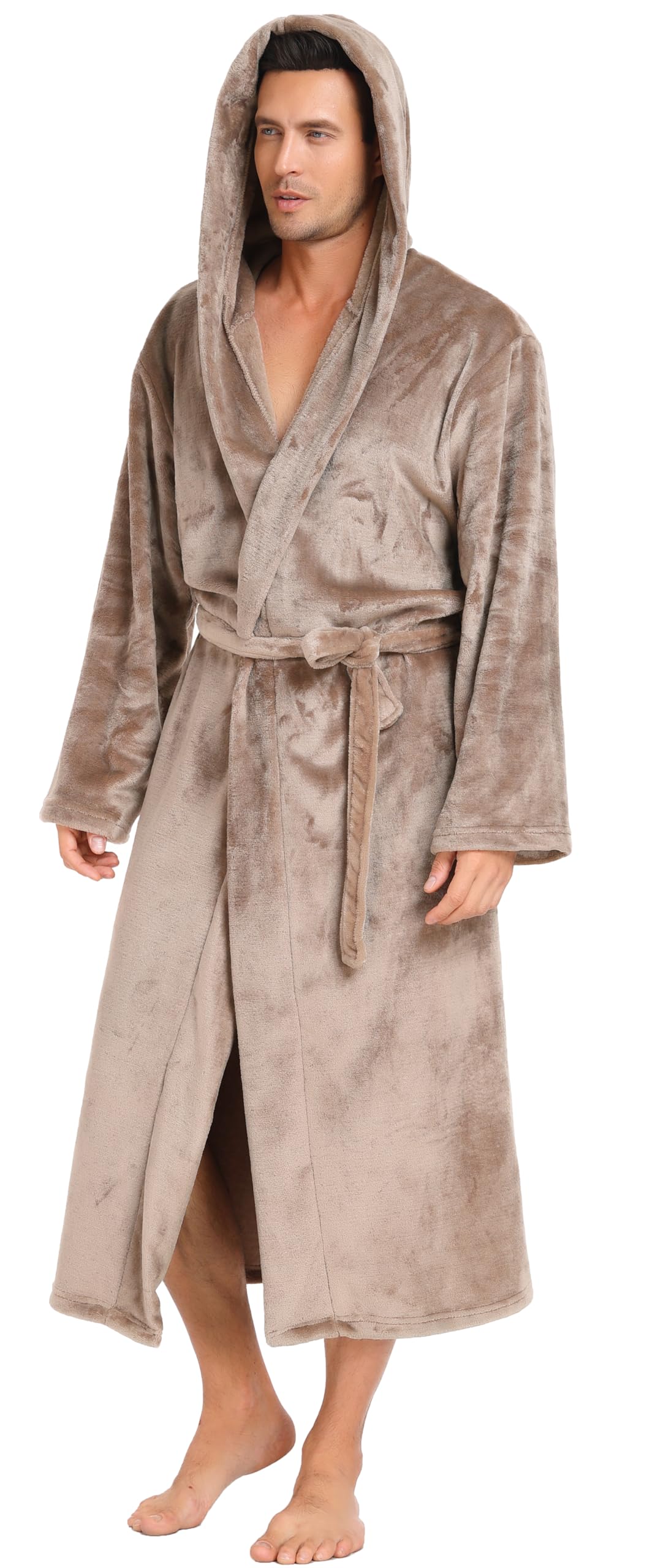 Vlazom Vestaglia Uomo Invernale Pile Vestaglia Lunga Invernale Pajama con Accappatoio Vestaglia Invernale Lunghe S-3XL