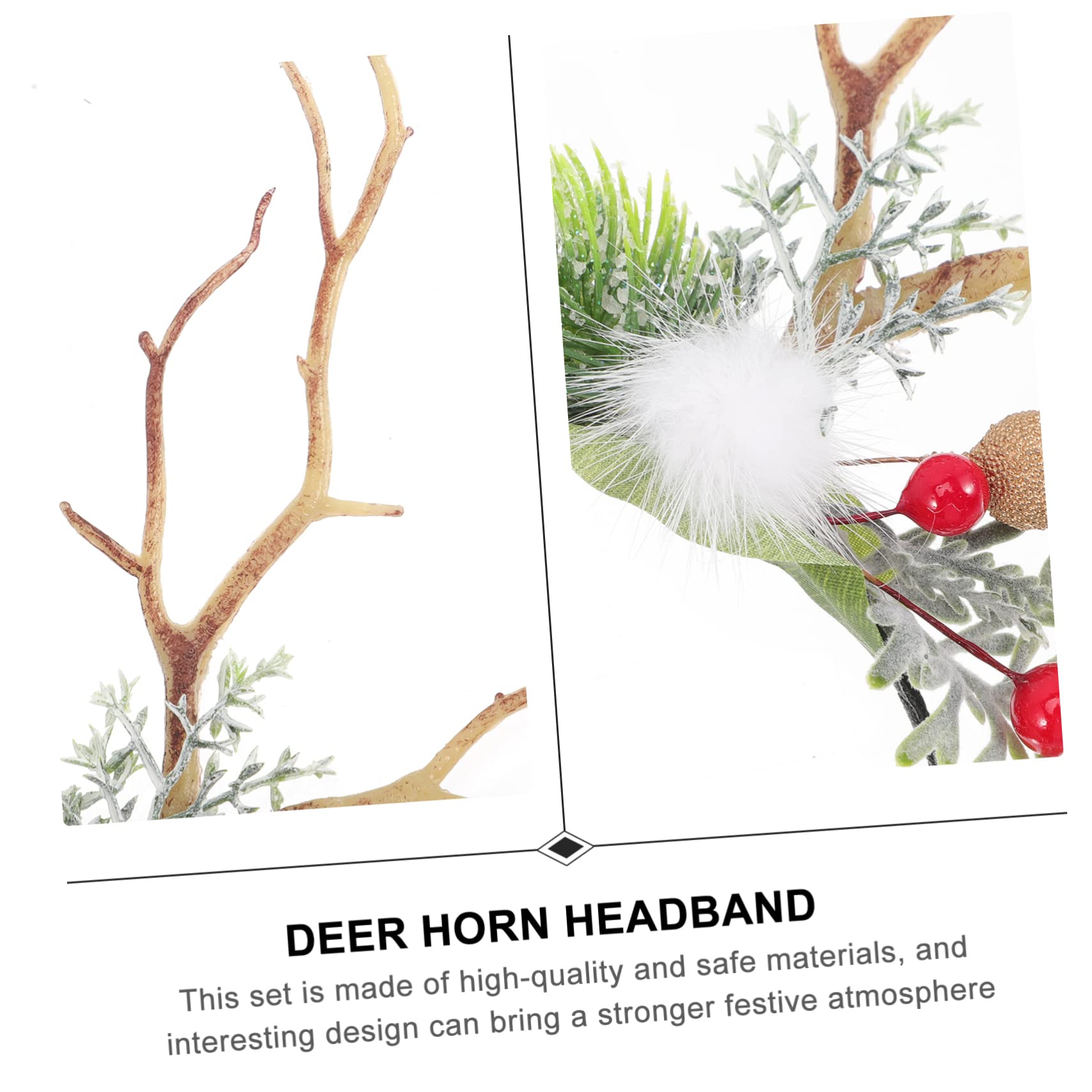ibasenice 6pièces Bandeau avec Cornes De Renne pour Noël Accessoires De Fête Amusants pour Cheveux pour Photos Famille Et Entre