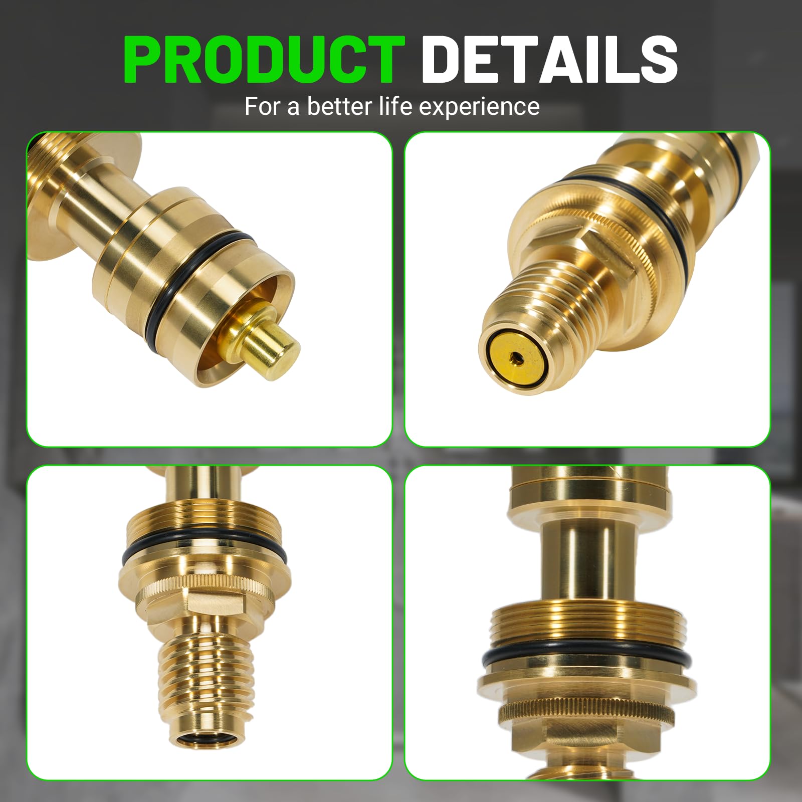 LEAPTREND 47310000 - Termoelemento cromado universal de latón de 3/4 pulgadas, apto para válvula termostática Grohe de cartucho de parafina de ducha, piezas de reparación y sistemas termostáticos