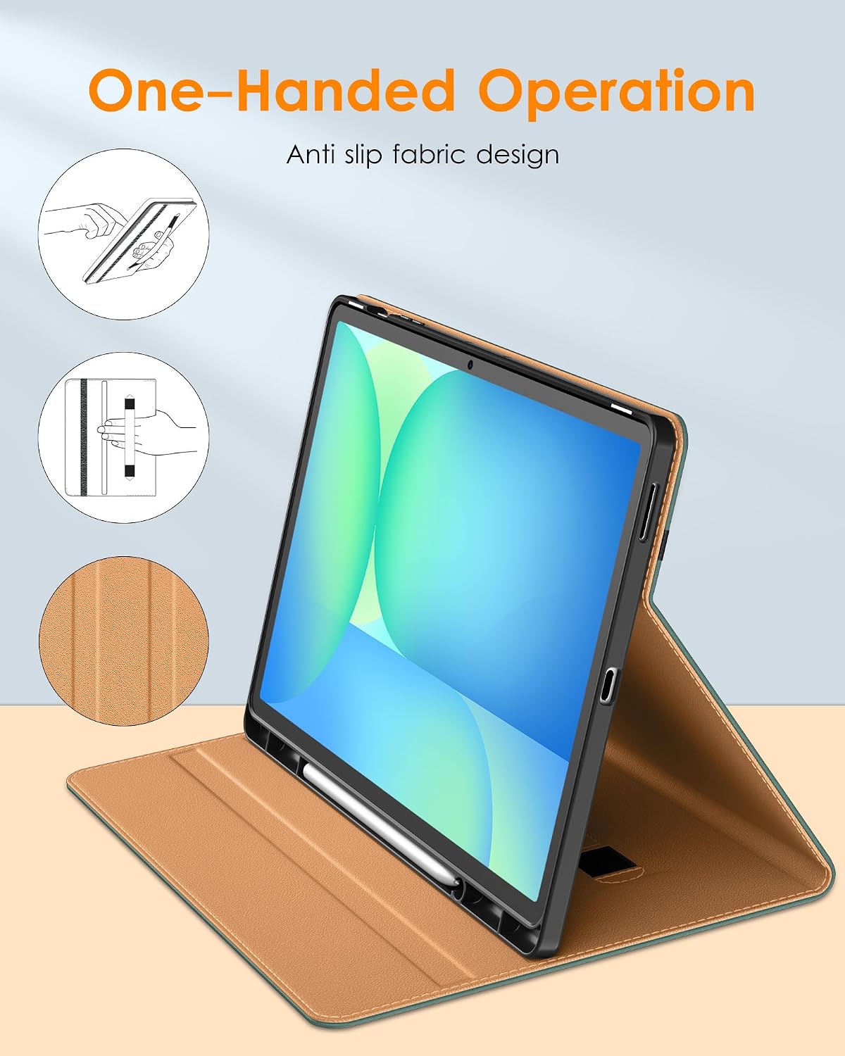 DTTO for Galaxy Tab S10 FE+ Plus Case 13.1" (SM-X620/X626),Midnight Green image 5
