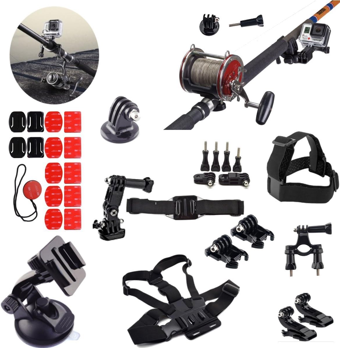 Fatboy Sounds Ultimate Fishermen's GoPro 33 Piece Accessory Kit