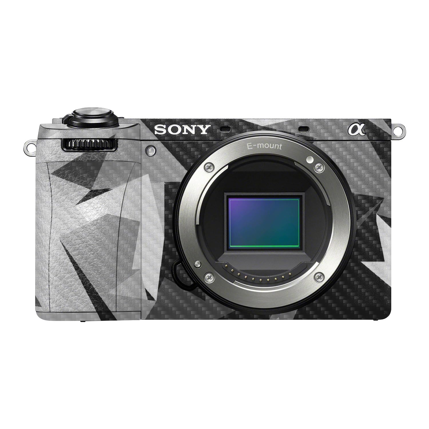 Carbon Fiber Camera Skin Compatible with Sony A6700 Mirrorless Camera (2023) - Mono Camo - Premium 3M Vinyl Protective Wrap Decal Cover - Easy to Apply | Crafted in the USA by MightySkins