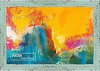 Vista 6 de 24x48 Frame Green Rustic Farmhouse - Shabby Chic Wood Picture Frame - Solid Wooden Photo Frame Includes UV Acrylic, Foam Board Backing, & Hanging