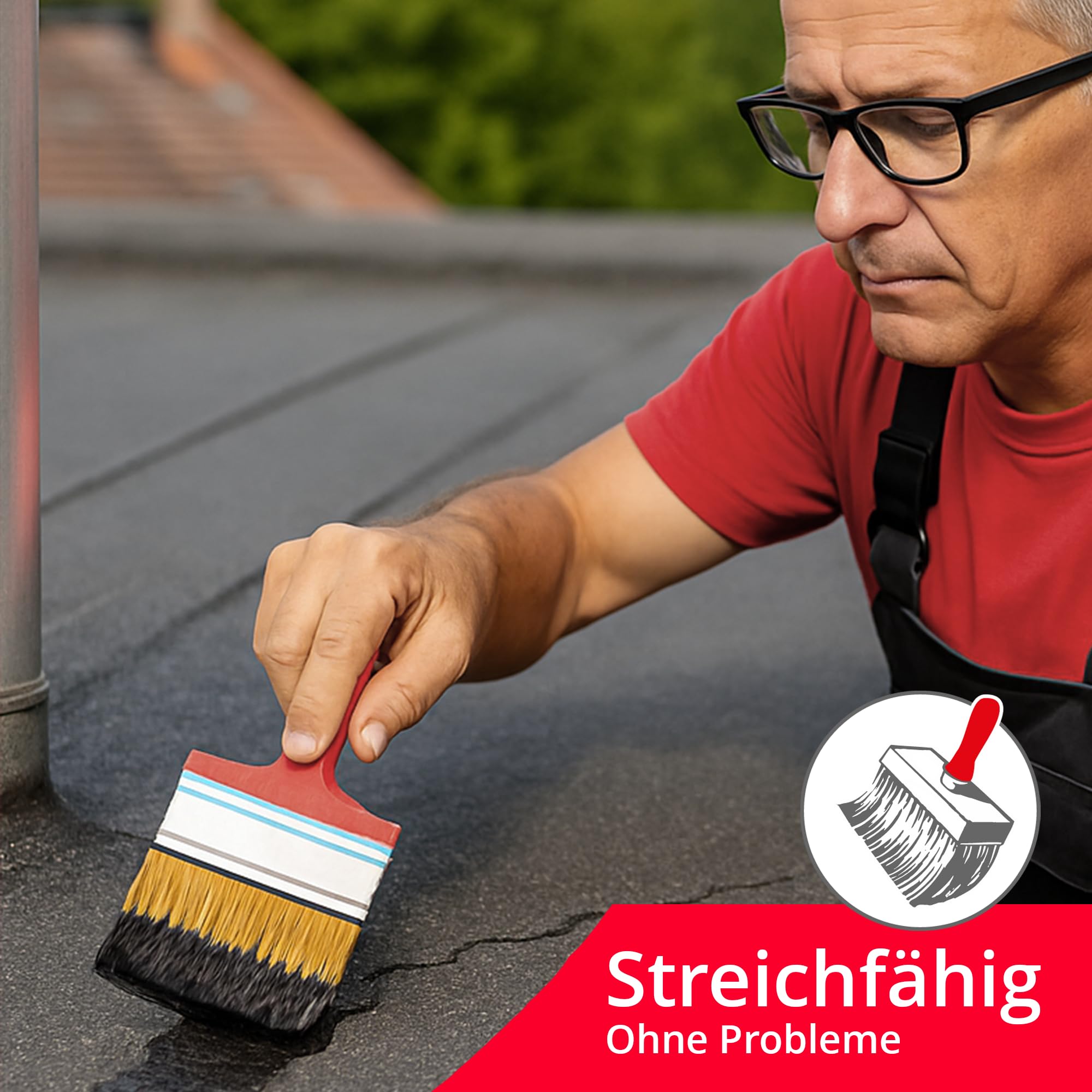 BORNIT Grundbit Grundierung Primer Bitumen Voranstrich [QNG-Konform] 25L | Innen Außen lösemittelfrei Haus Carport Vordach Balkon Tiefengrund Dachpappe Haftgrund Bitumen Dichtmasse Garage Gartenhaus