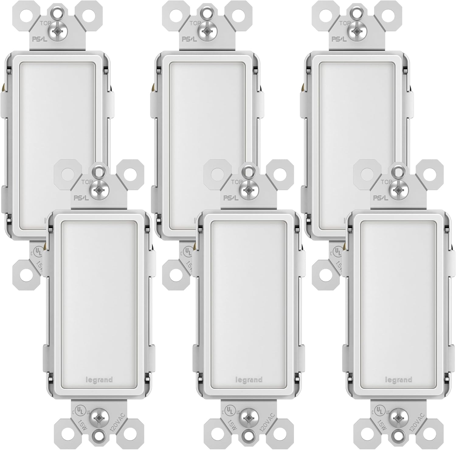 Legrand Radiant Cool Touch Full LED Night Light Outlet, White