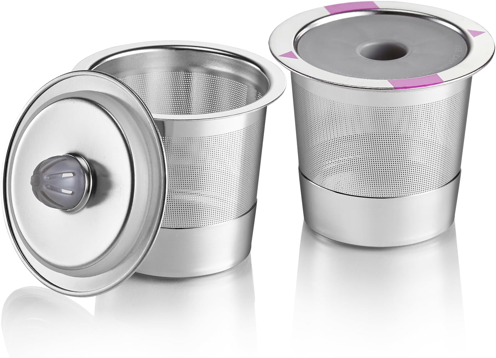 2 Stainless Steel Reusable K Cups for Keurig Coffee Makers - Refillable Kcups Coffee Filters for Keurig Brewers Family