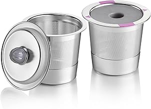 GoodCups 2 Stainless Steel Reusable K Cups for Keurig Coffee Makers - Refillable Kcups Coffee Filters for Keurig Brewers Family