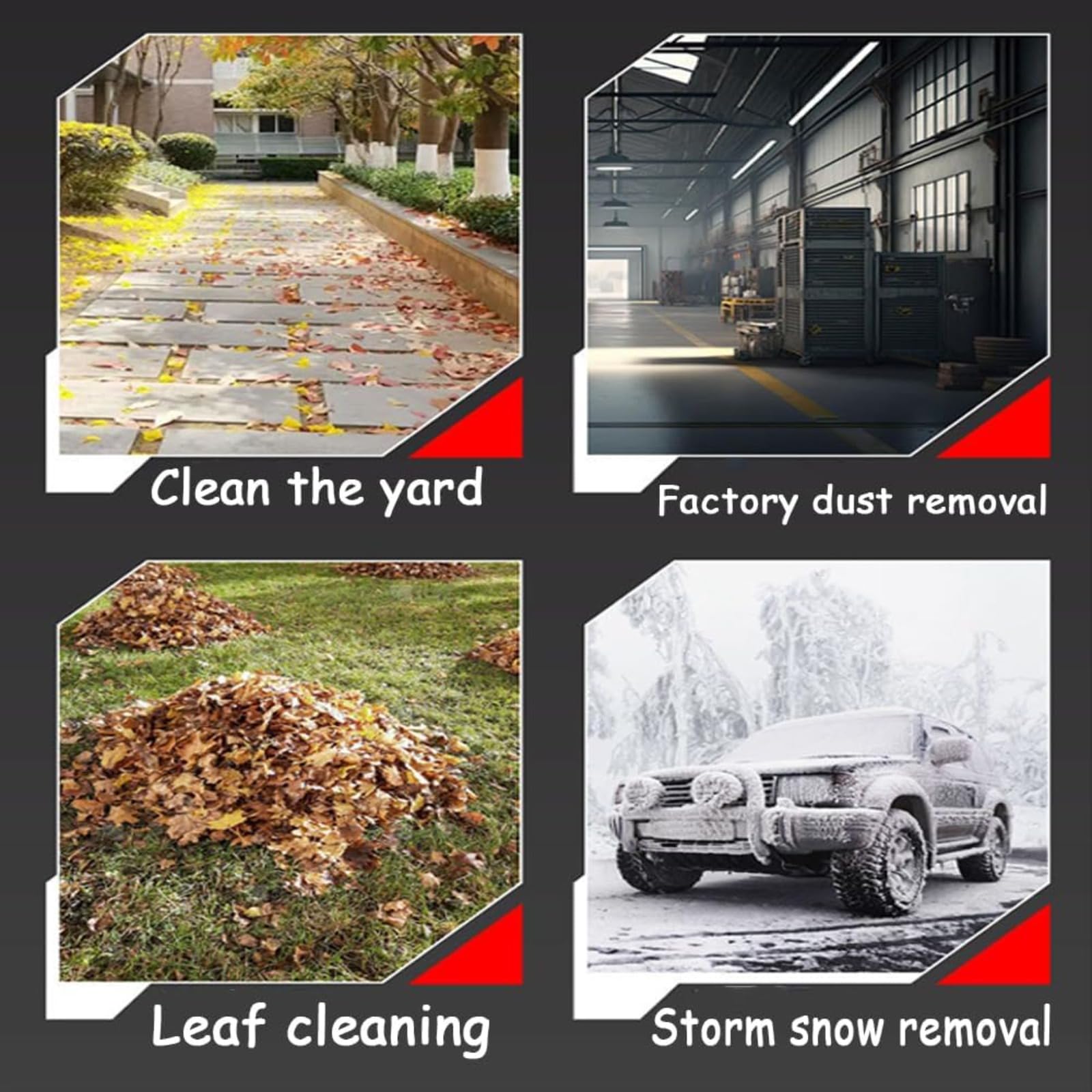 Seese - Soffiatore professionale per foglie senza fili, leggero e super potente, per esterni, per la pulizia di cortili, patio, auto (blu)