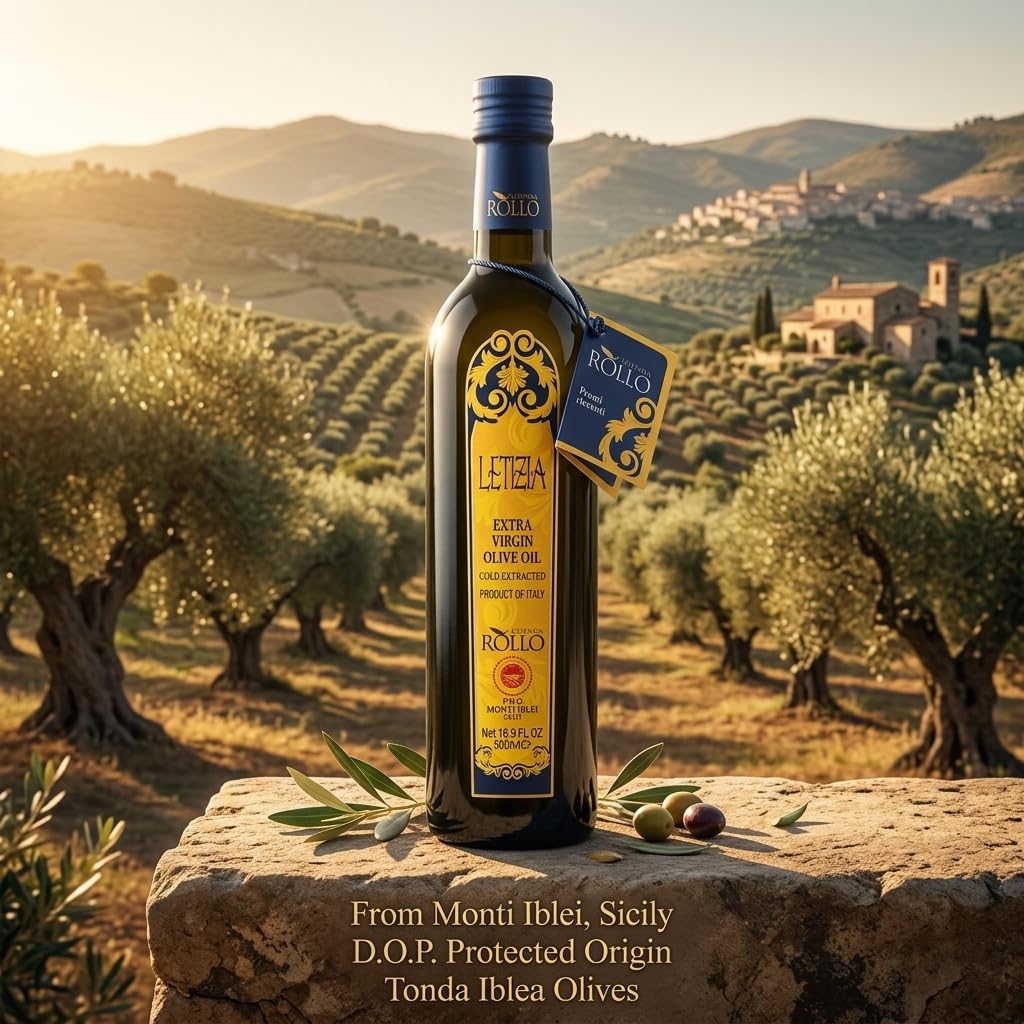 Amazon.com : Azienda Rollo Letizia Extra Virgin Olive Oil – 100