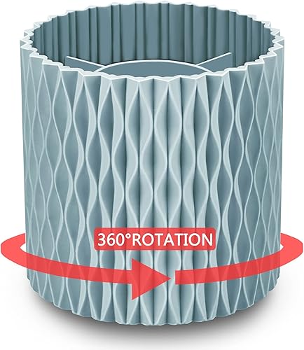 YCROJBK Portalápices para bolígrafos, soporte de rotación de 360 grados para el hogar y la oficina, multifuncional de 5 compartimentos, organizador
