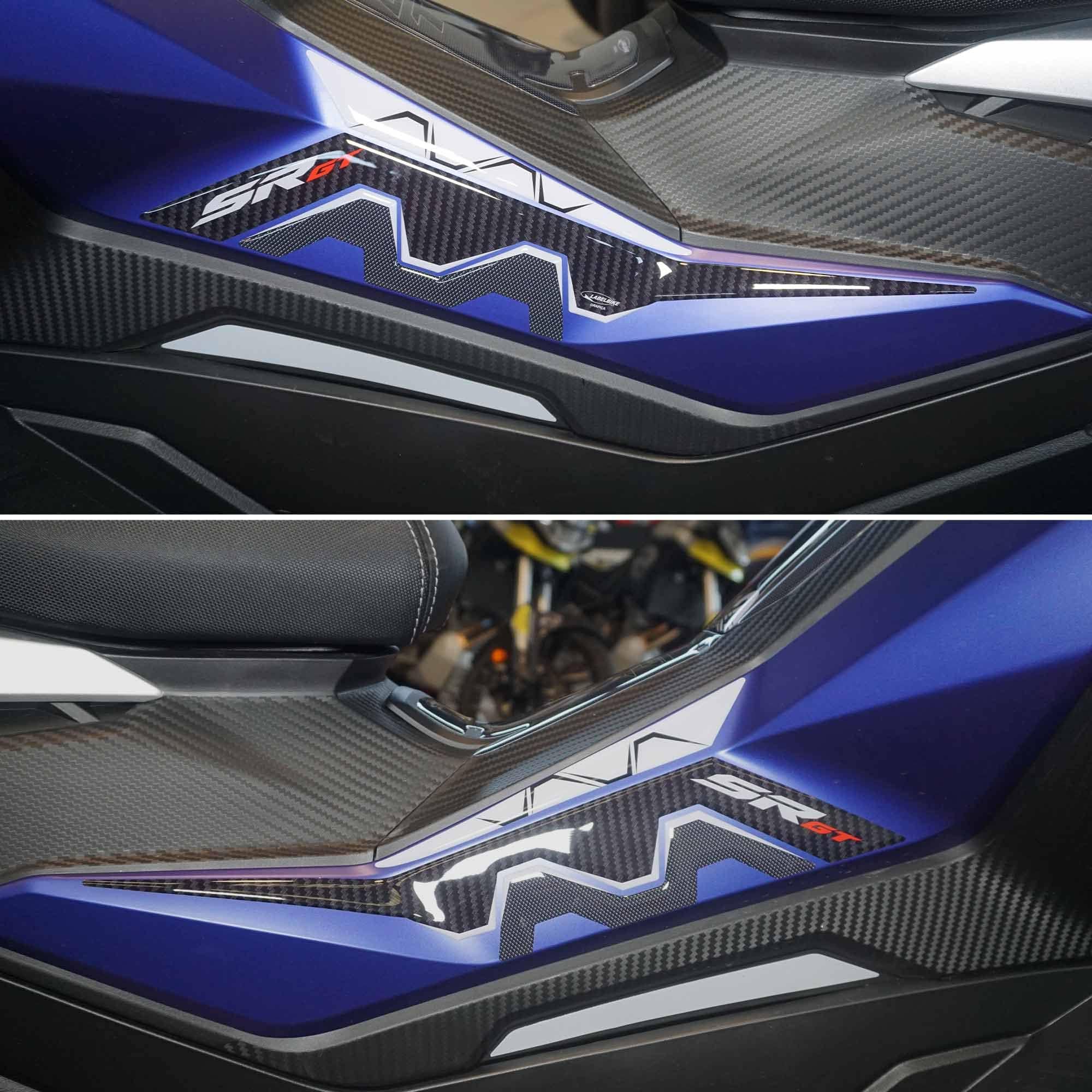 labelbike - 3D Stickers for side panels protections Scooter footpegs compatible with Aprilia SR GT 125 and 200