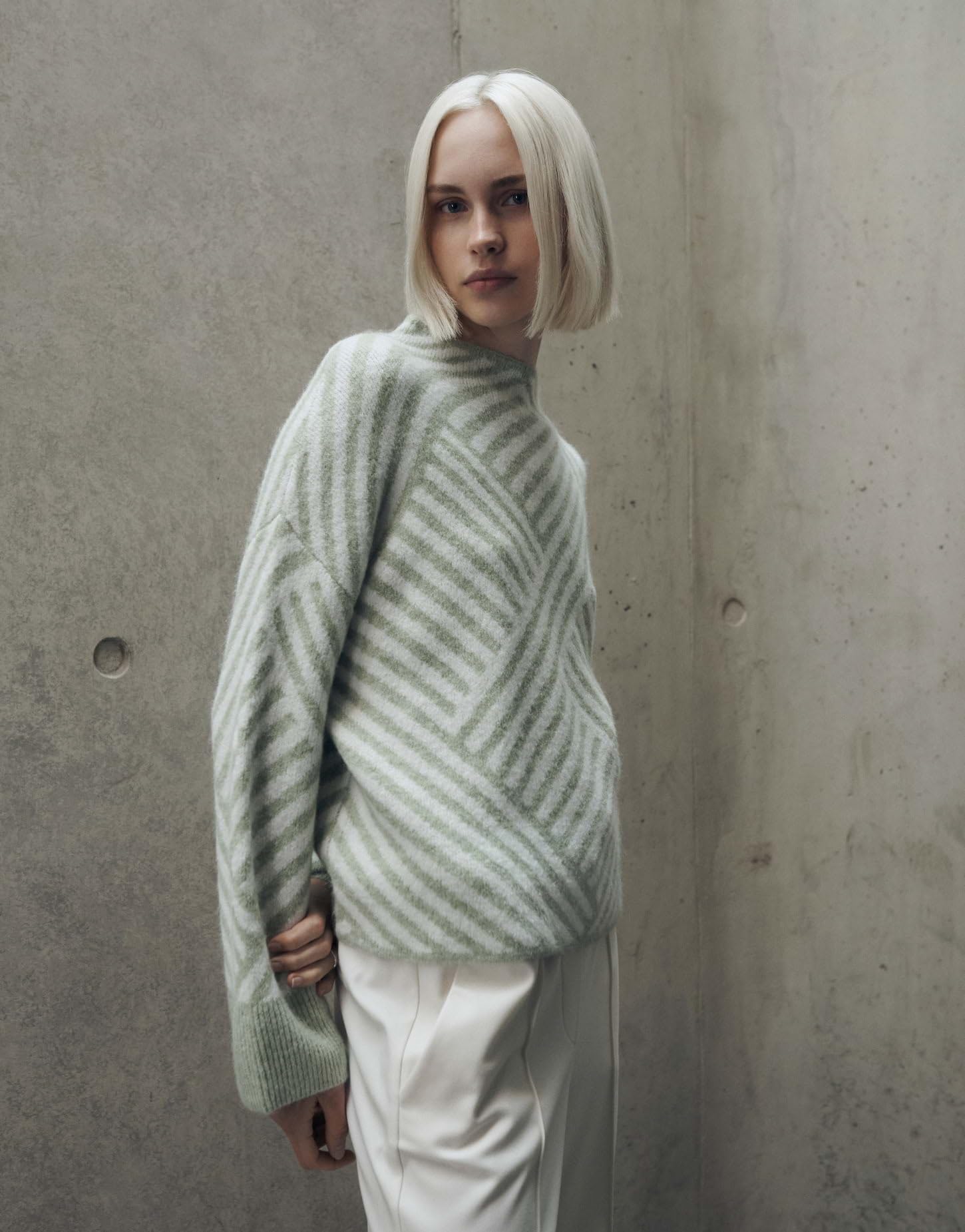someday Sweter damski | sweter z dzianiny Tonica Loose z wełną i moherem