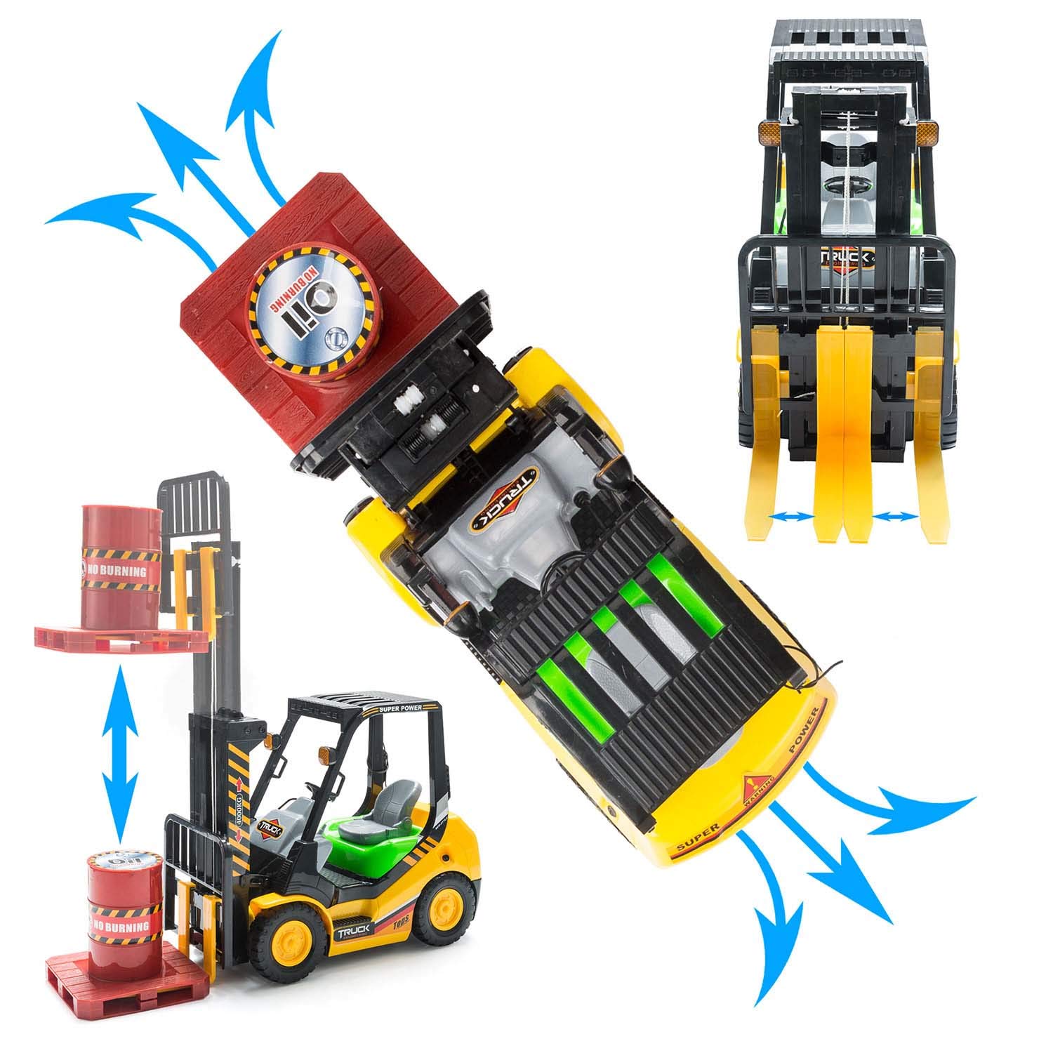 Control Remoto RC Carretilla Elevadora 1:14 R/C Modelo Apilador Camión de Alta Elevación Radio Juguete 2.4 GHz