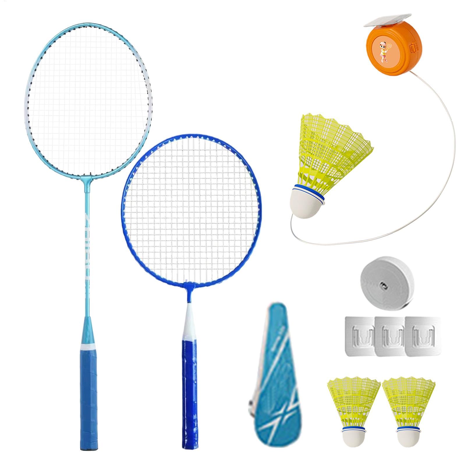 Rebound Badminton – Automatischer Rebound-Federball für Badminton, Einzelspieler-Tennis-Übungsgerät, Übungshilfe für Anfänger