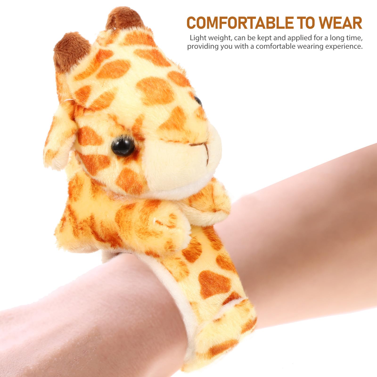 Pulseras de Peluche de Animales de Juguete, 6 Piezas Temática de Jungla, Multicolor, Tamaño Ajustable, Regalos para Fiestas Infantiles y Cumpleaños
