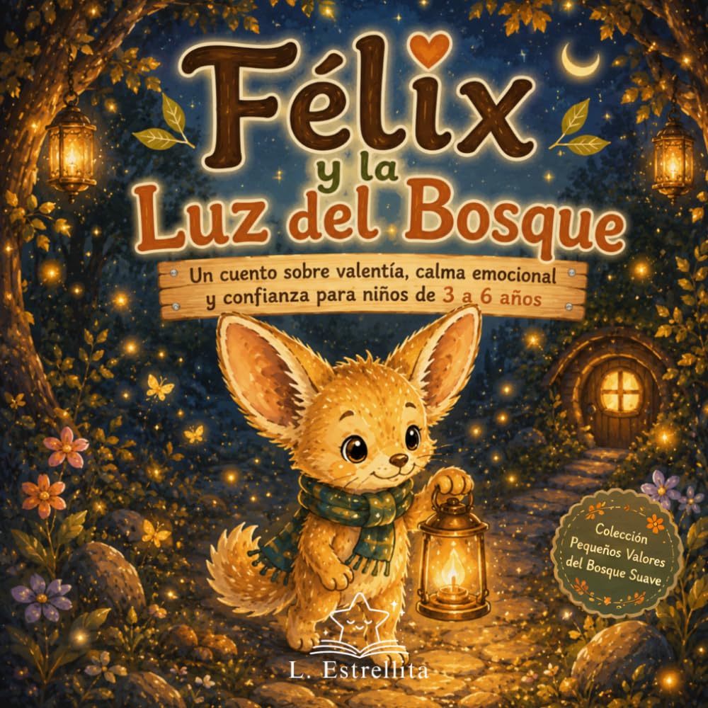 Félix el Zorro y la Luz del Bosque: Un cuento ilustrado sobre valentía, calma emocional y confianza para niños de 3 a 6 años (Pequeños Valores del Bosque Suave)