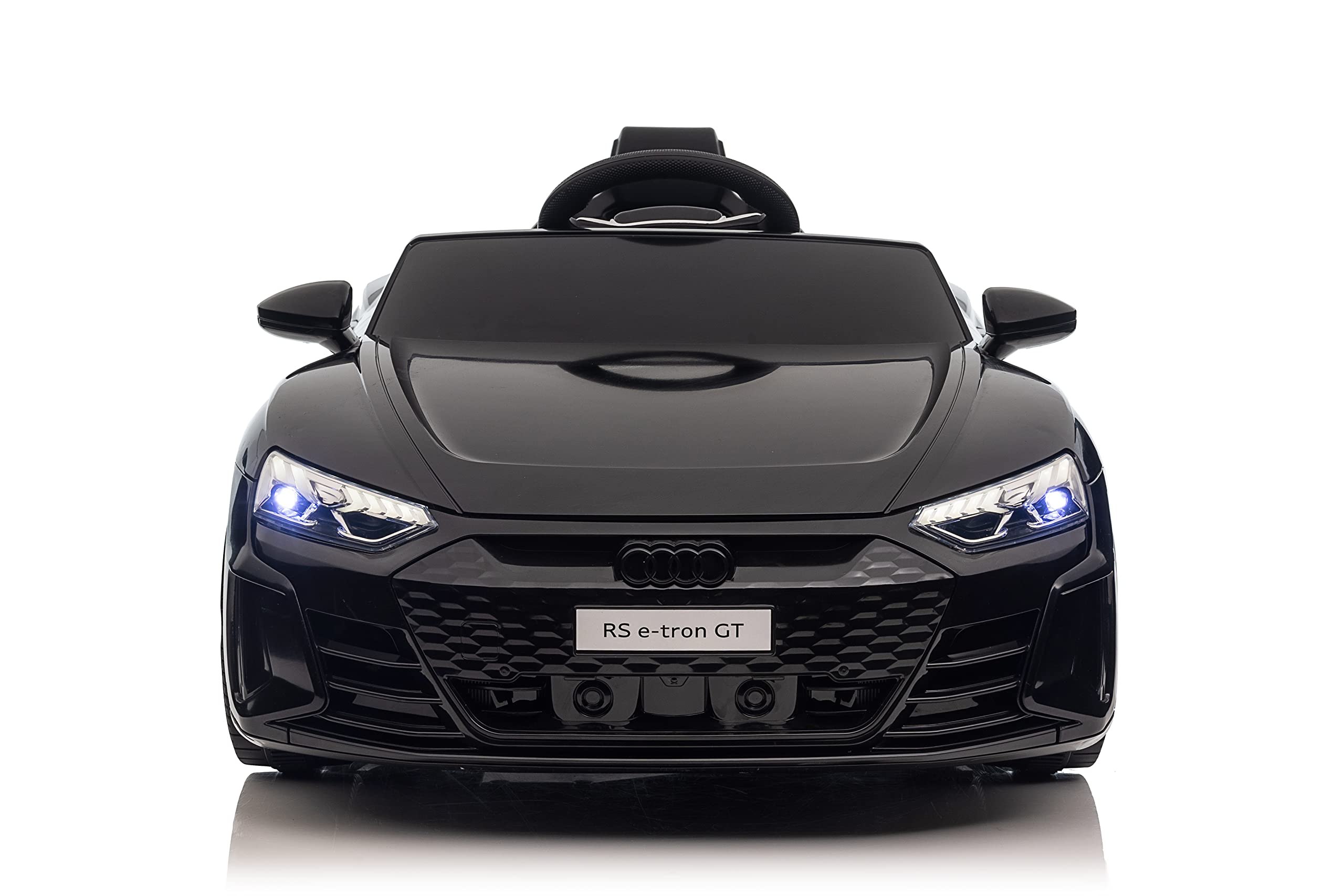 FINOOS Voiture électrique Enfants 12V A.UDI RS-Etron avec télécommande klaxon LED Musique Noir