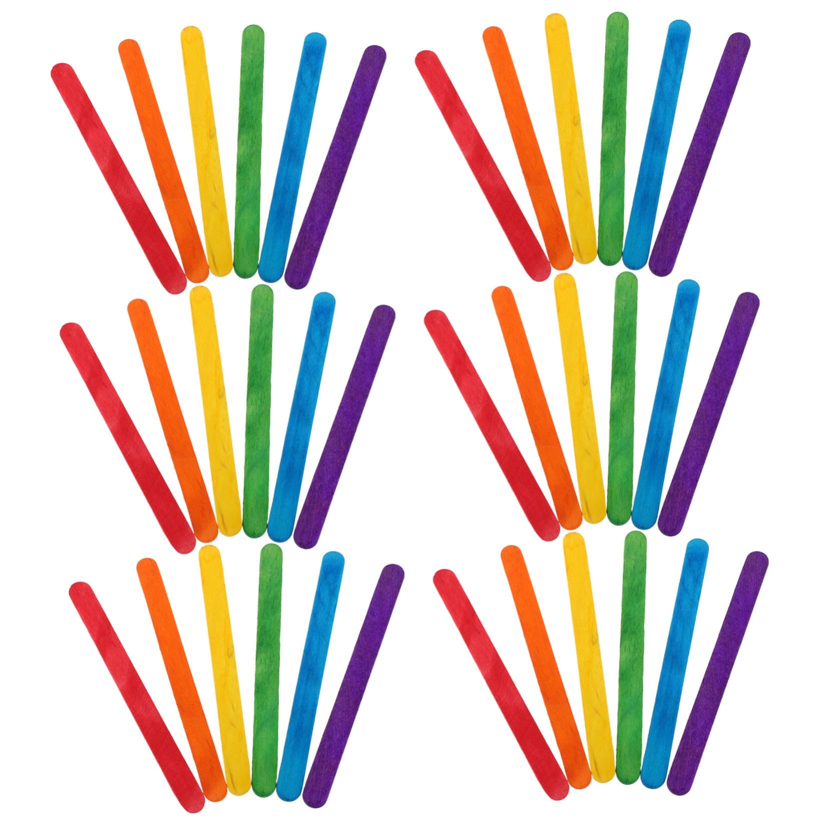SEWACC 500 Palitos de Madera Colores para Manualidades Niños, Palos Helado Creativos para Proyectos Educativos y Artes Manuales