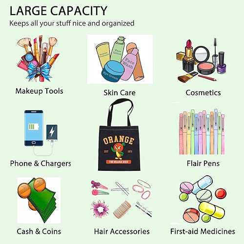 Miniatura 5 de FOTAP Bolsa de maquillaje de pájaro naranja Carácter de dibujos animados Amante Regalo Pájaro Naranja Est 1971 Bolsa de cremallera Magic Kingd* m