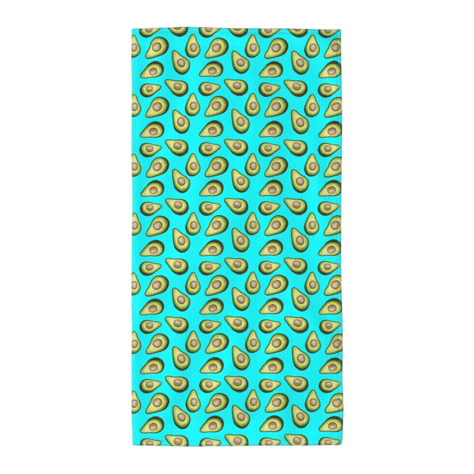 SDEGTHO Fresh Tropical Fruit Avocado Fashion Printed Bath Towel High Water Absorption For Hiking Trip