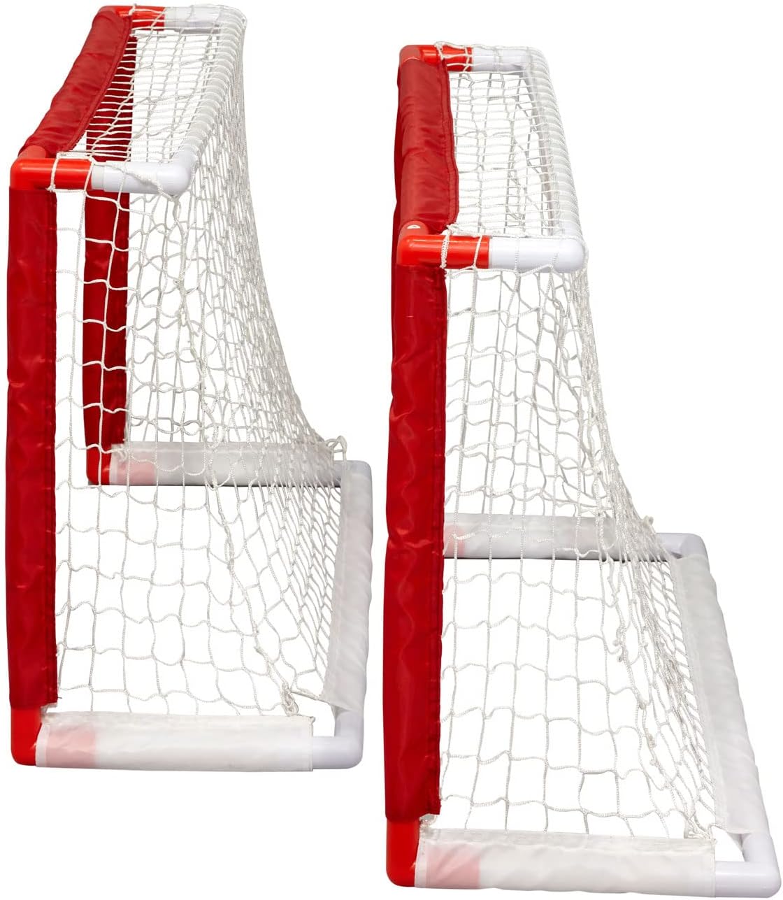 Winnwell Double Mini Hockey Set - Indoor & Outdoor Hockey Training Equipment - 2 Nets, 2 Sticks, 1 Eva Ball & Shooting Target