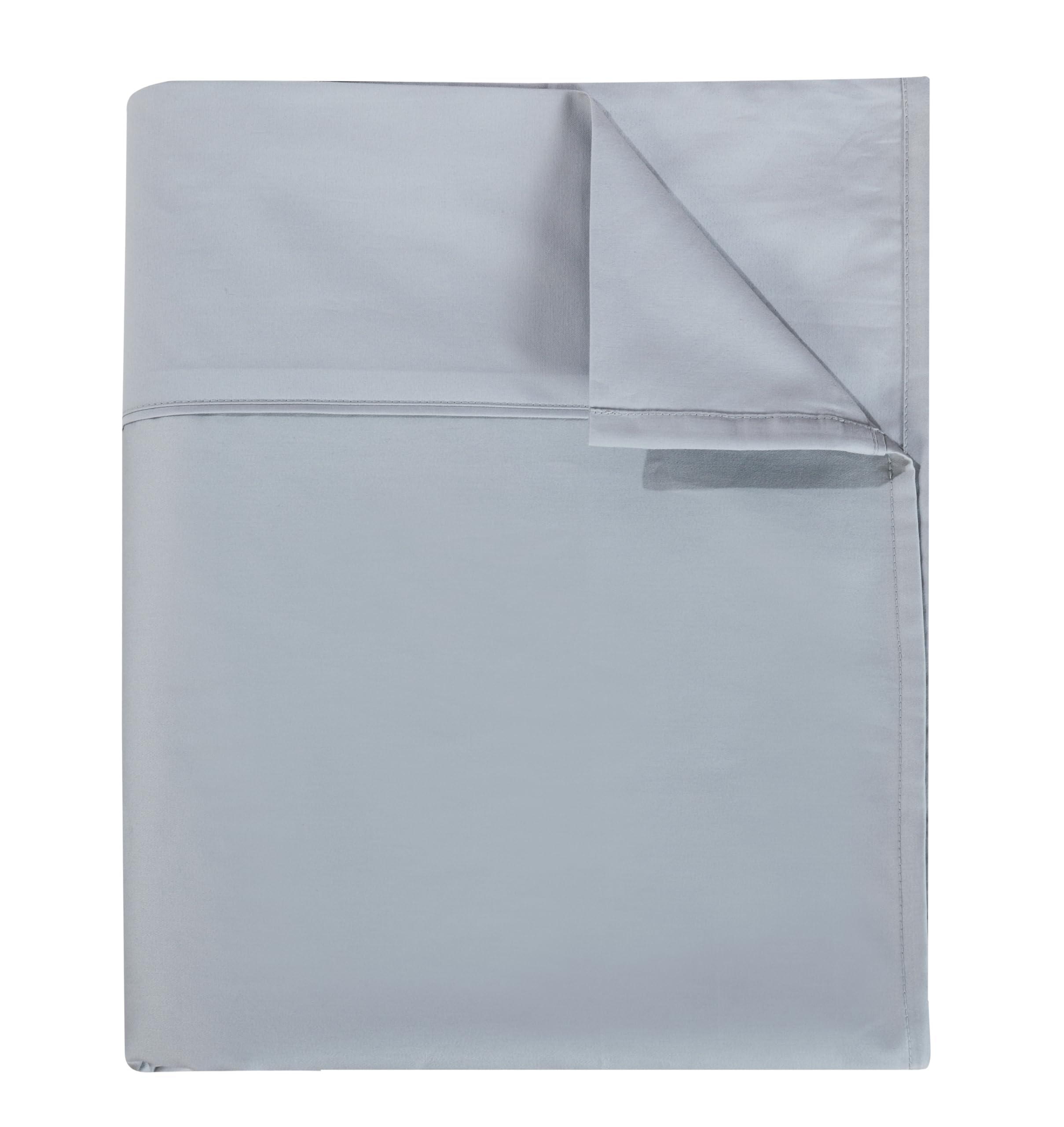 Flat Sheet Only King Size, 400 TC 100% Egyptian Cotton Flat Sheet - Wrinkle, Fade, Stain Resistant (Gray, King)