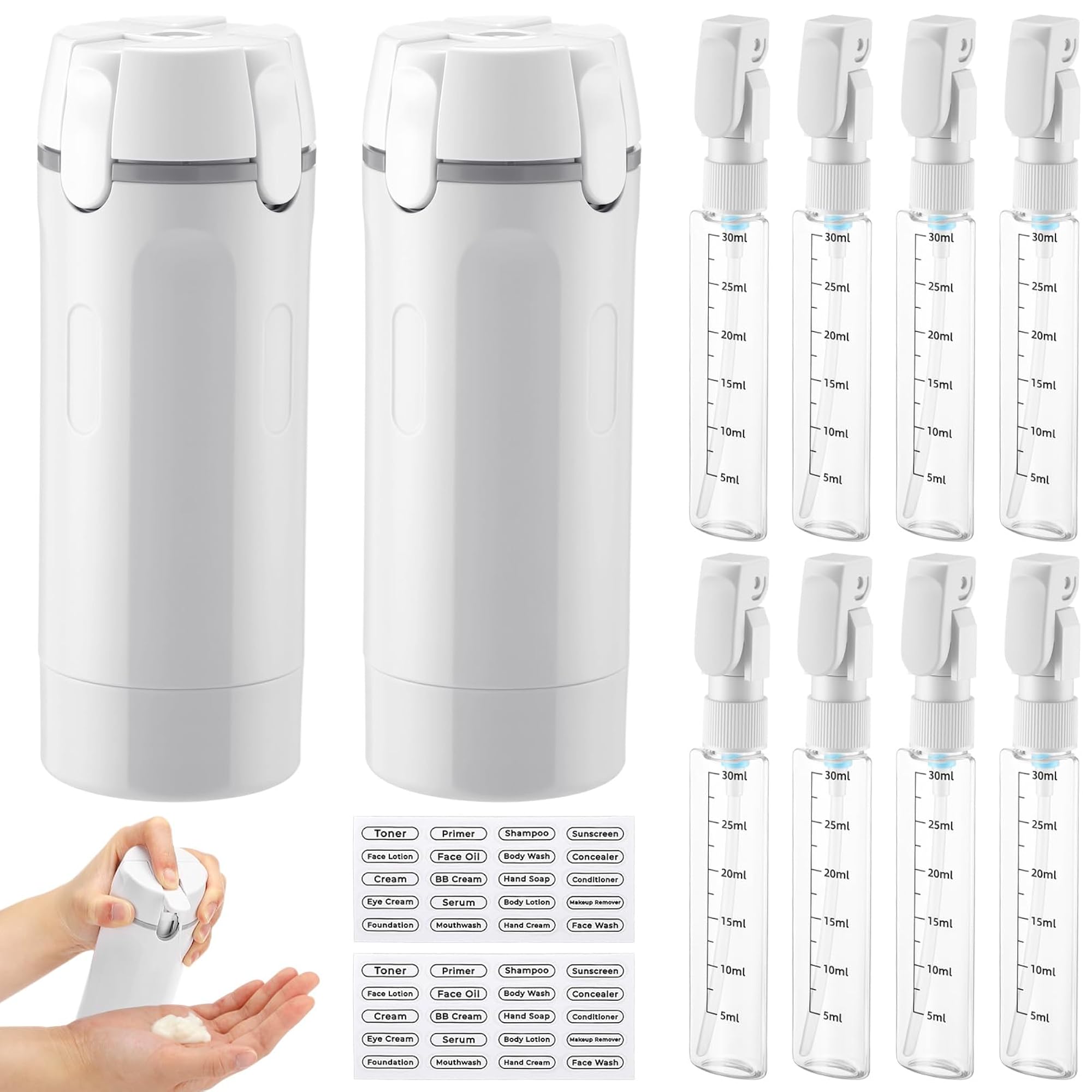 4 in 1 Travel Dispenser, Green, Portable Organizer