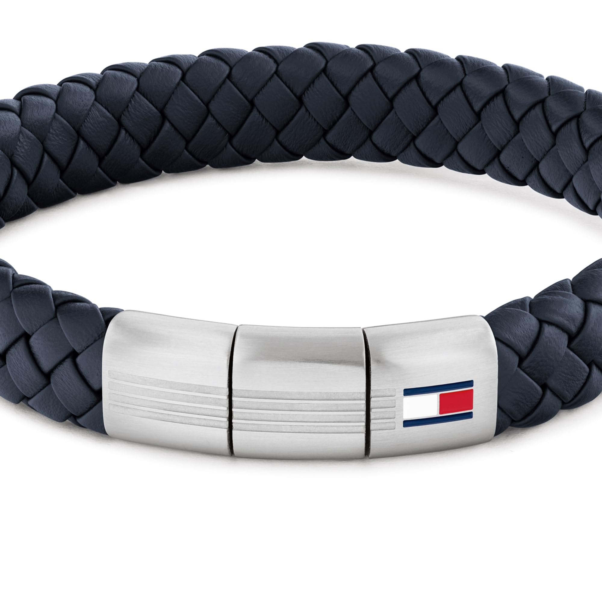 Tommy Hilfiger Biżuteria męska pleciona skórzana bransoletka niebieska - 2790660